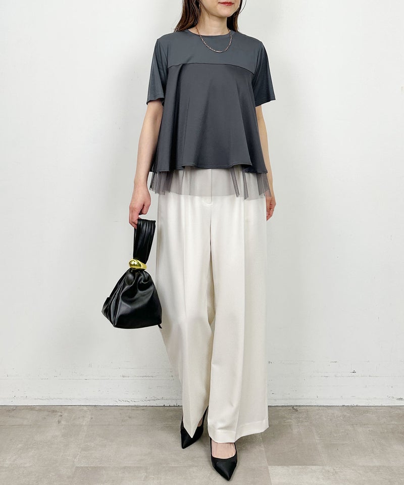 model：H164　着用サイズ：M　チャコールグレー