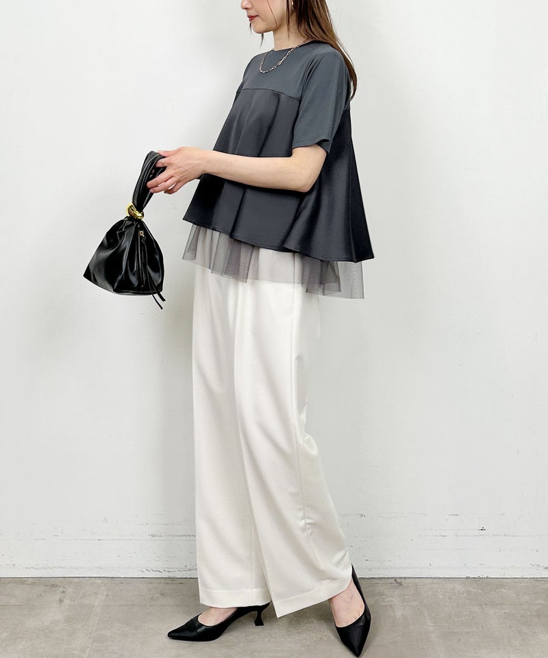 model：H164　着用サイズ：M　チャコールグレー