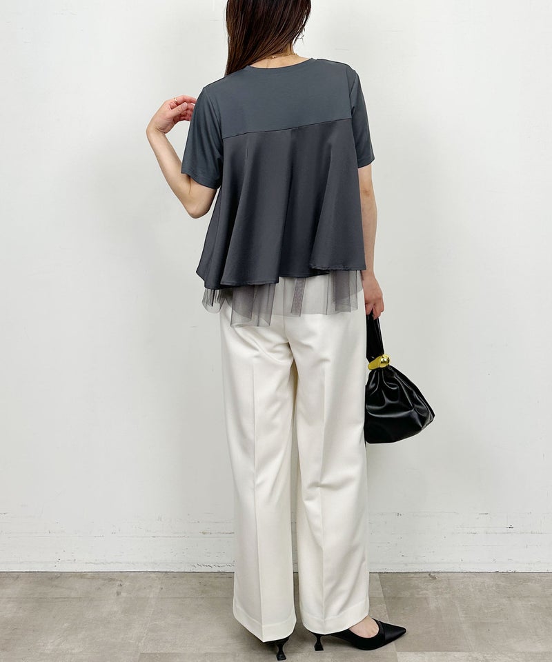 model：H164　着用サイズ：M　チャコールグレー