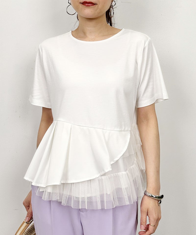 model：H164　着用サイズ：M　オフホワイト