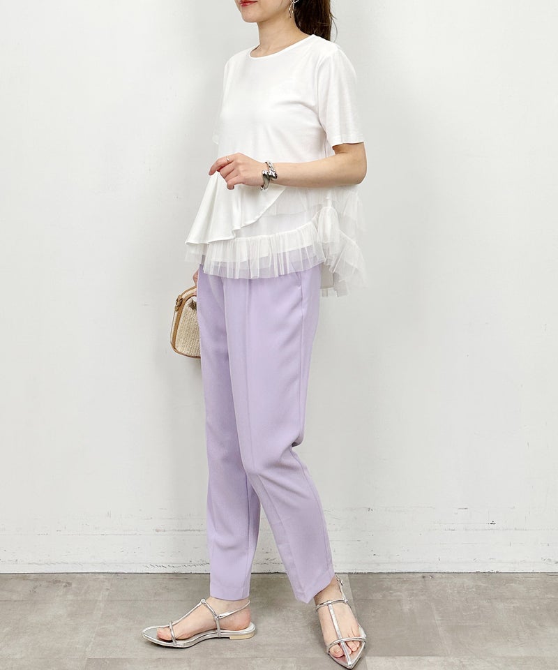 model：H164　着用サイズ：M　オフホワイト