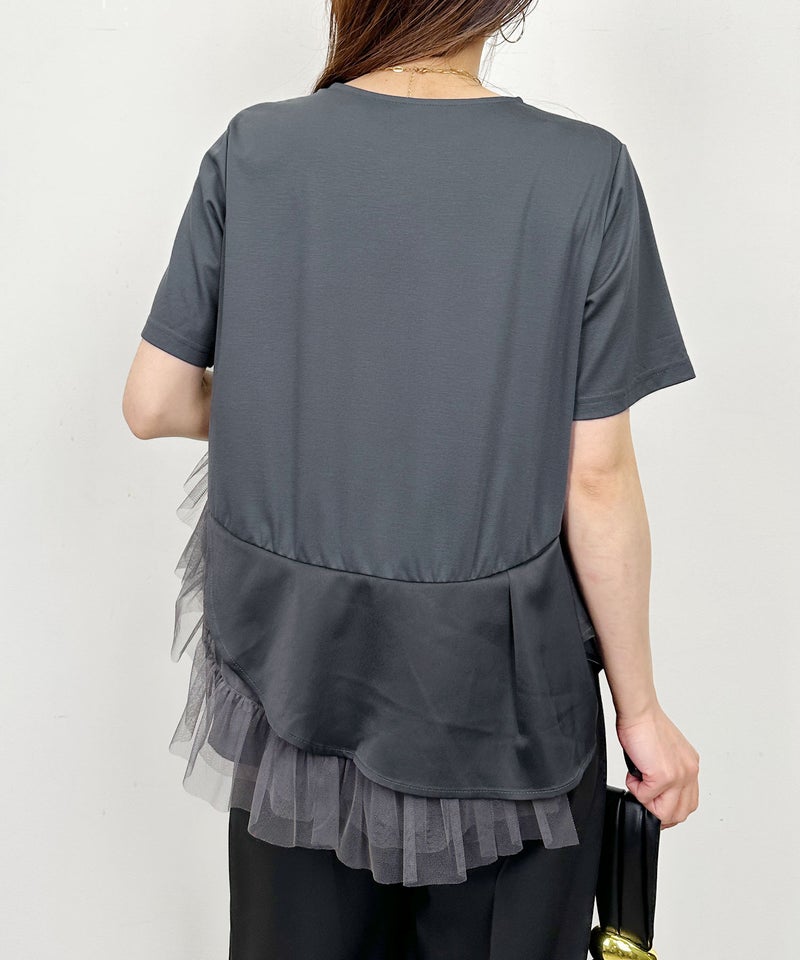 model：H164　着用サイズ：M　チャコールグレー