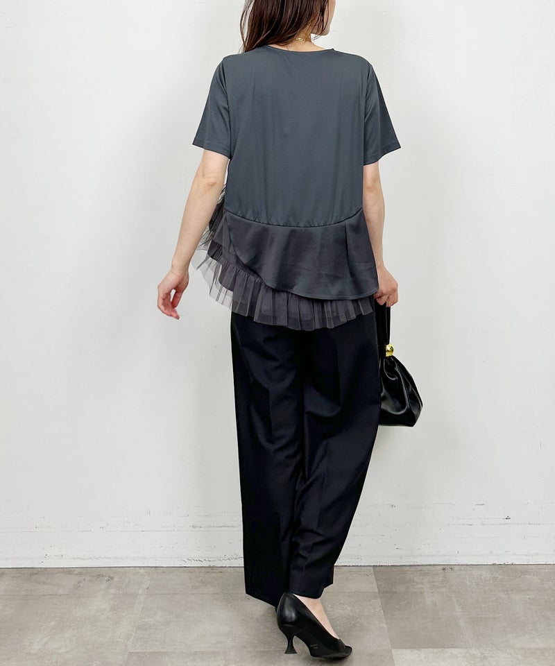 model：H164　着用サイズ：M　チャコールグレー