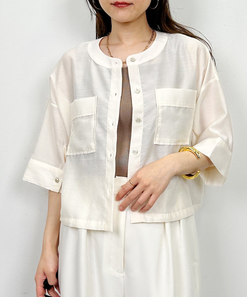 model：H164　着用サイズ：M　アイボリー