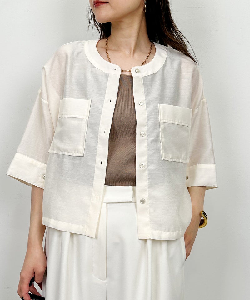 model：H164　着用サイズ：M　アイボリー