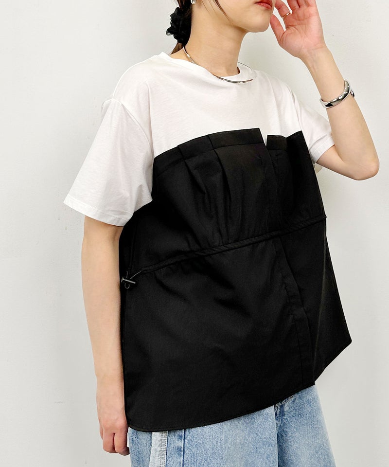 model：H164　着用サイズ：M　オフホワイト