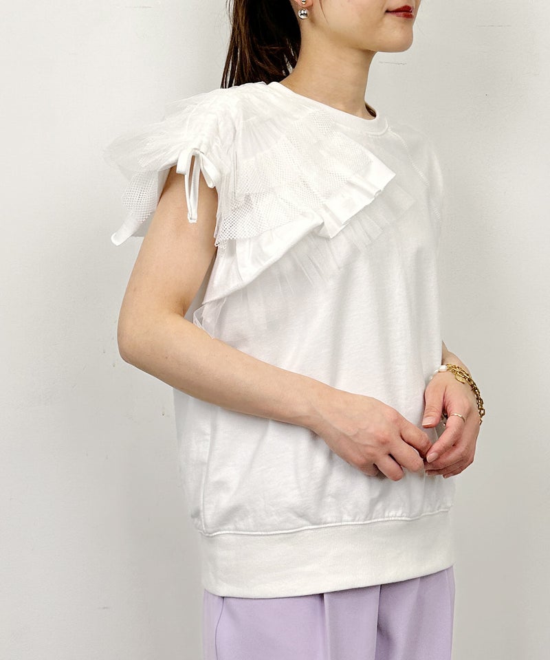 model：H164　着用サイズ：M　ホワイト