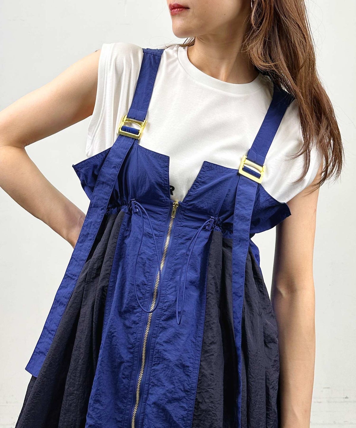 model：H164　着用サイズ：M　ブルー