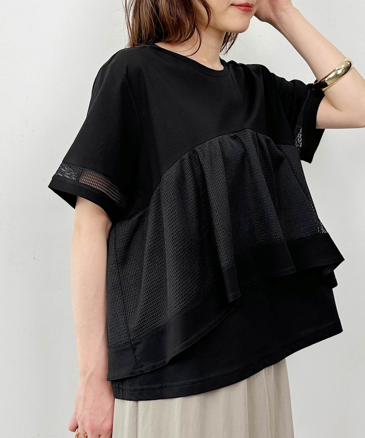 model：H164　着用サイズ：M　ブラック