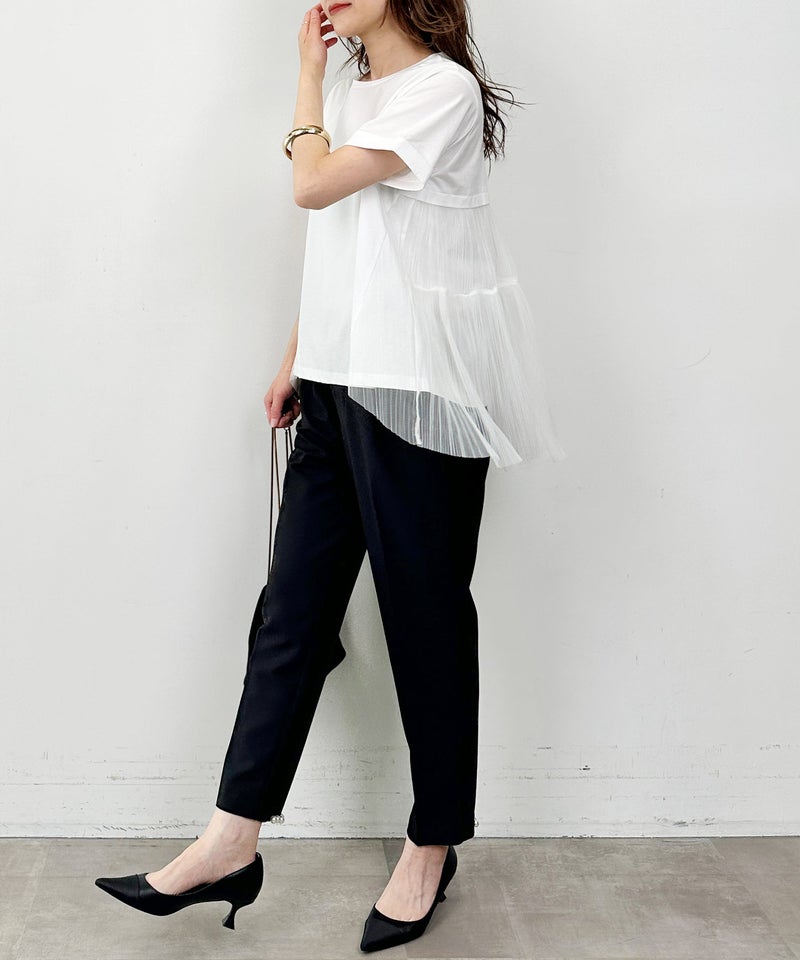 model：H164　着用サイズ：M　オフホワイト