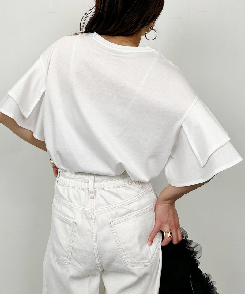 model：H164　着用サイズ：M　オフホワイト