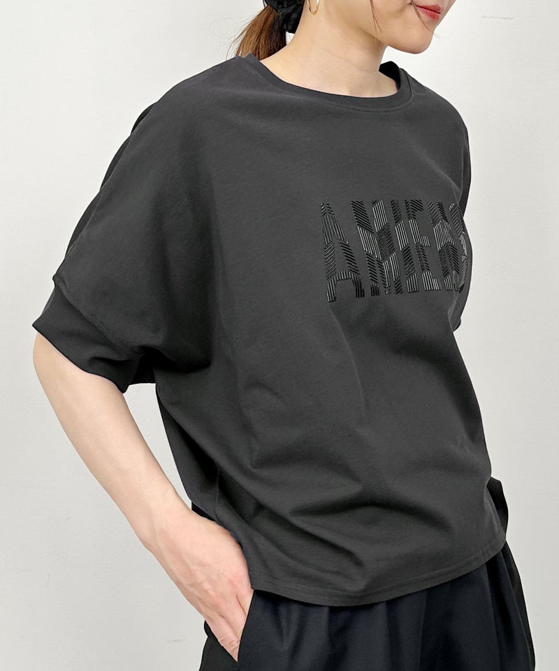 model：H164　着用サイズ：M　チャコールグレー