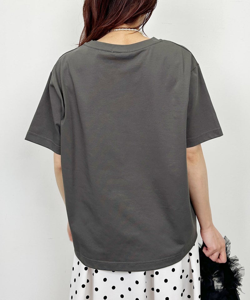 model：H164　着用サイズ：M　チャコールグレー