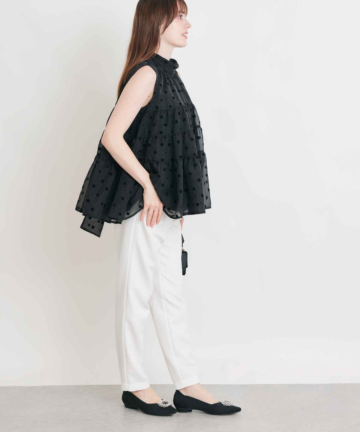 model：H160　着用サイズ：M　ブラック