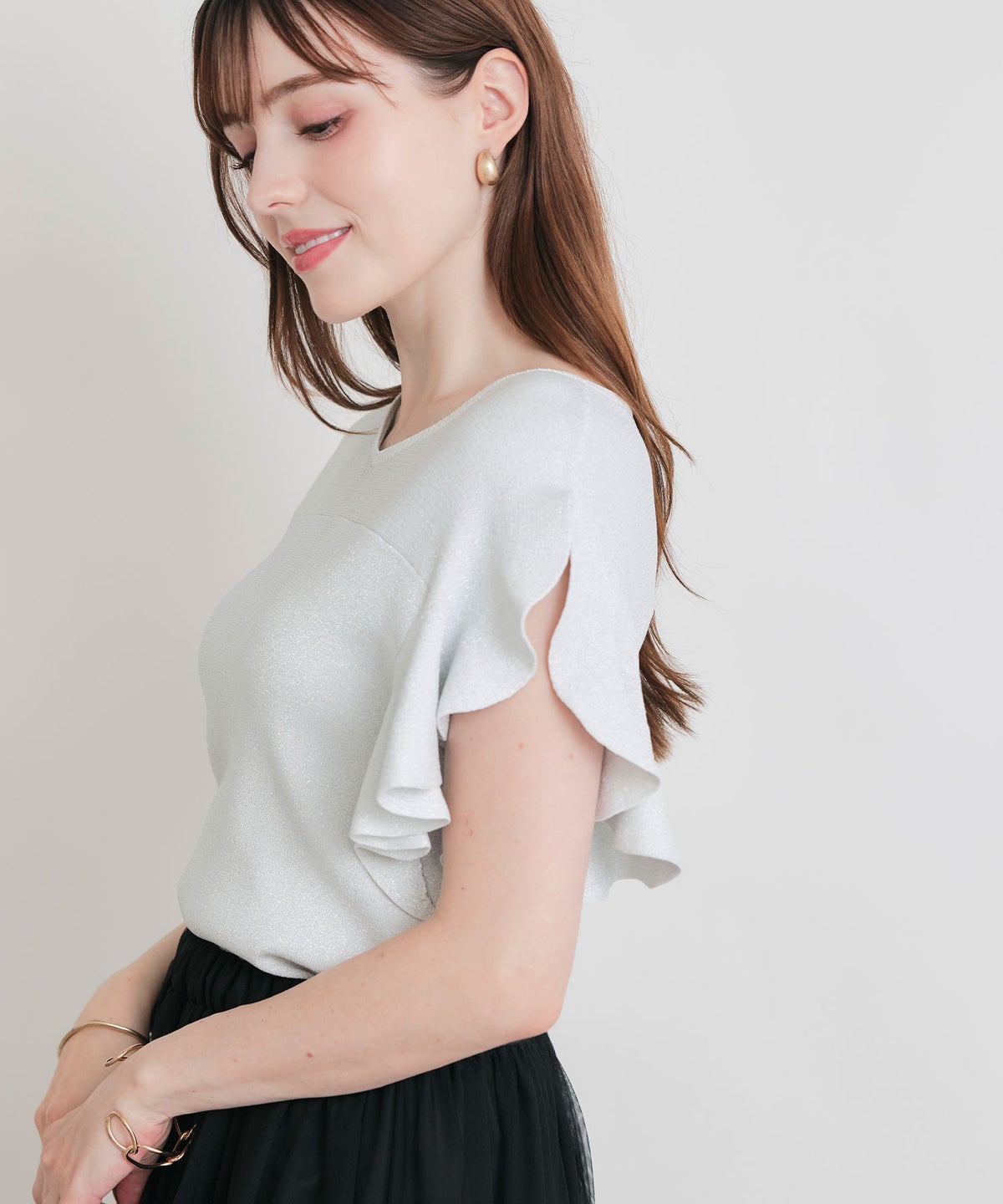 model：H160　着用サイズ：M　シルバー