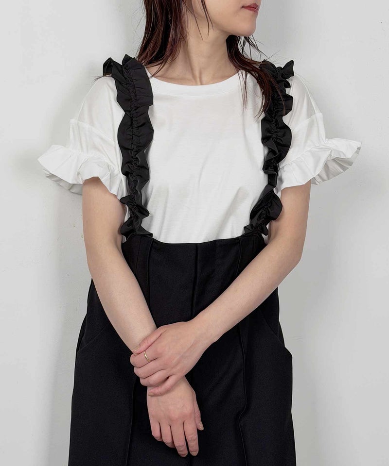 model：H164　着用サイズ：M　オフホワイト（無地）