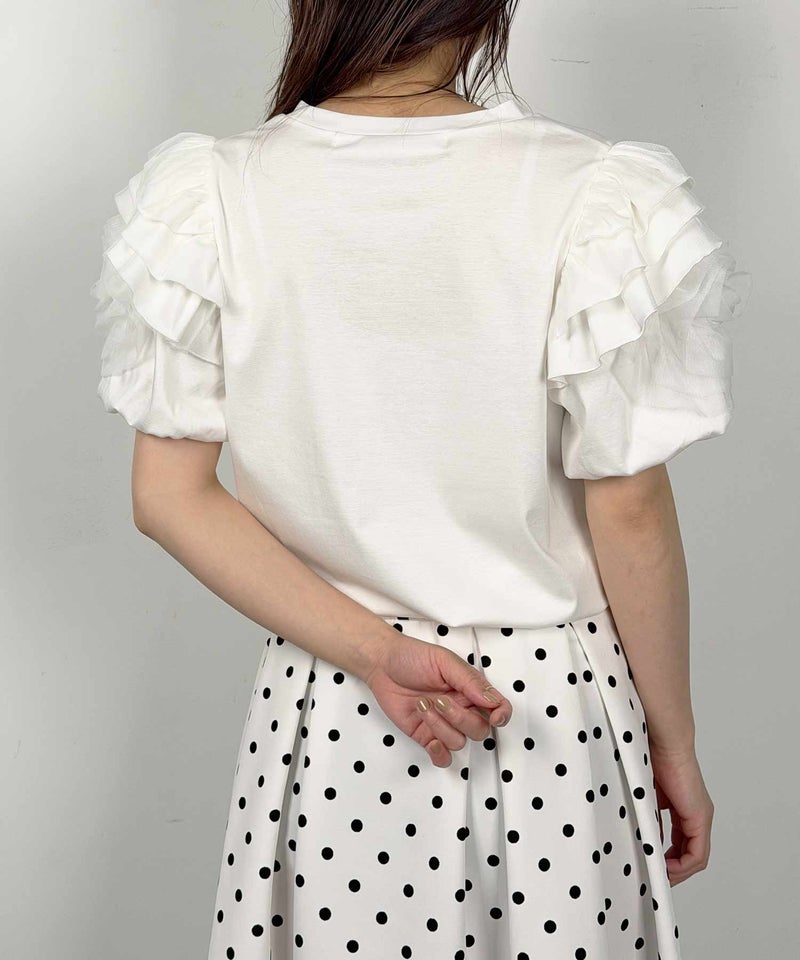 model：H164　着用サイズ：M　オフホワイト