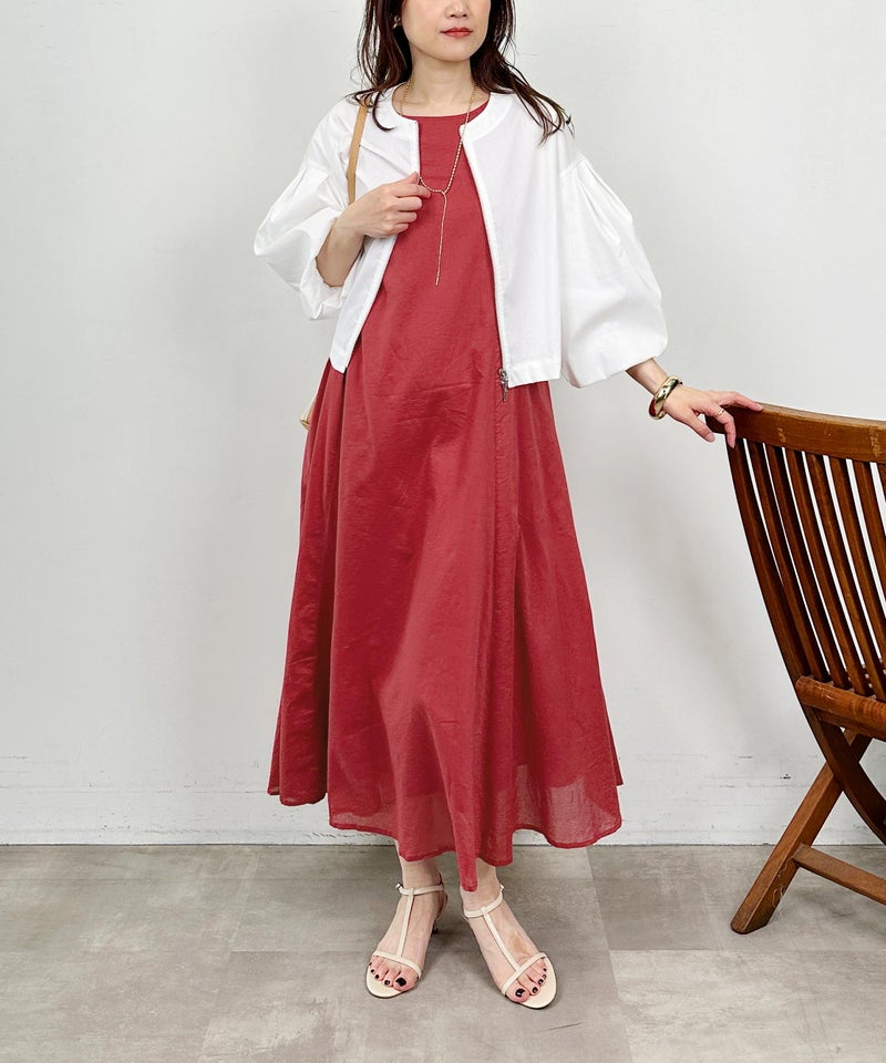 model：H164　着用サイズ：M　レッド