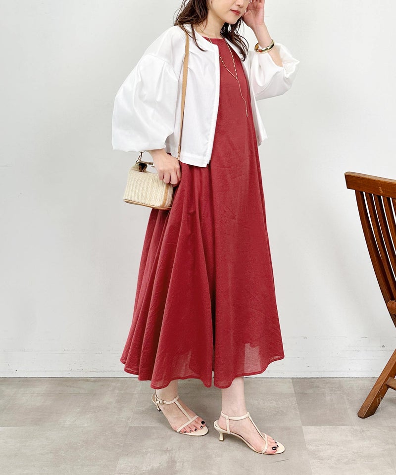 model：H164　着用サイズ：M　レッド