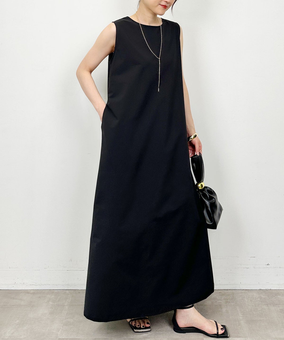 model：H164　着用サイズ：M　ブラック