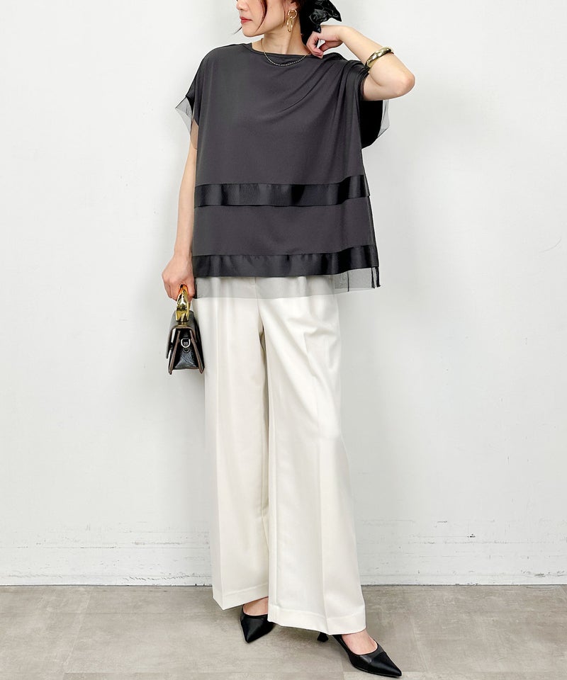 model：H164　着用サイズ：M　チャコールグレー