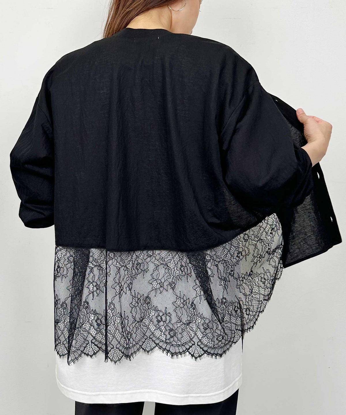 model：H164　着用サイズ：M　ブラック