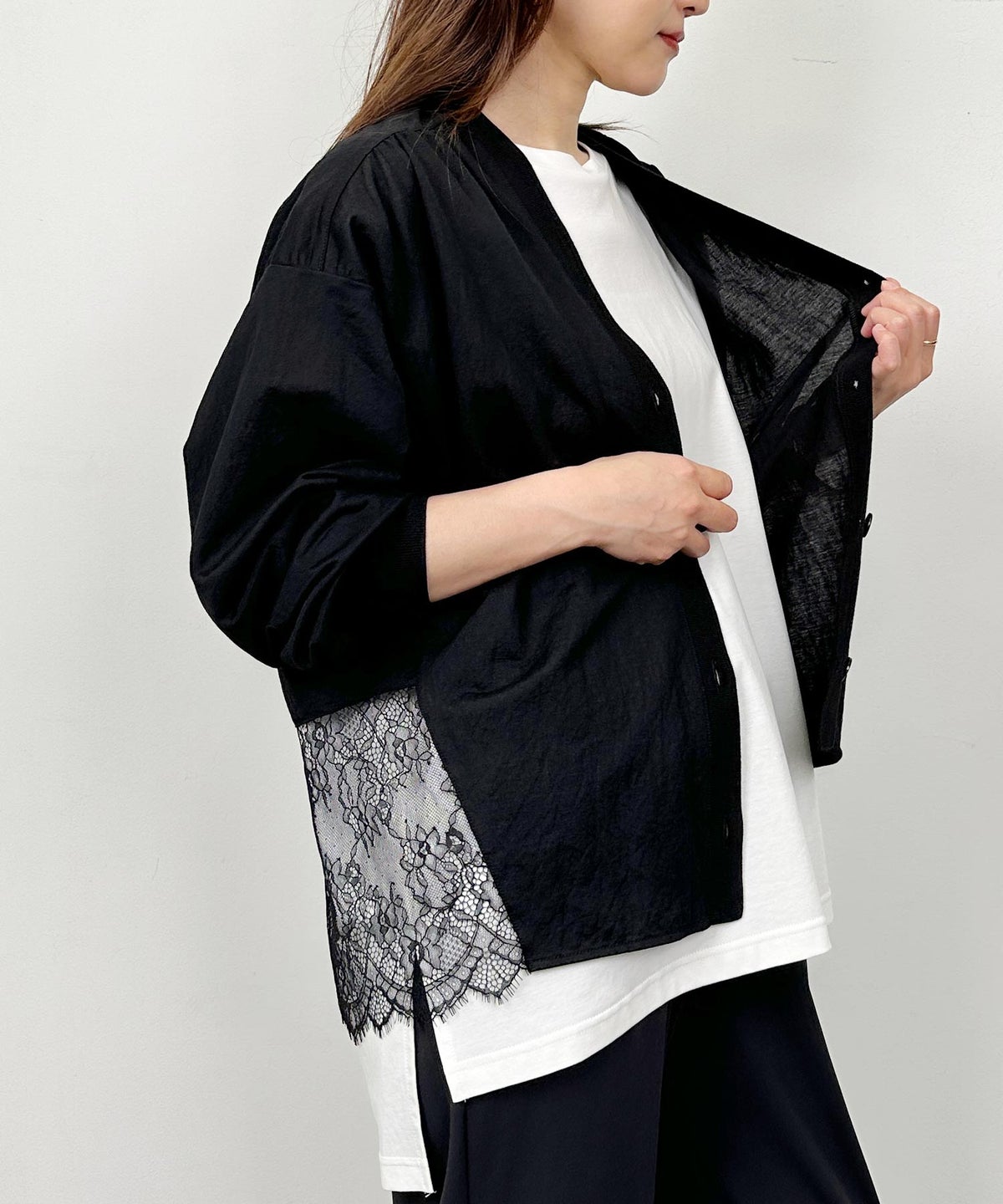 model：H164　着用サイズ：M　ブラック