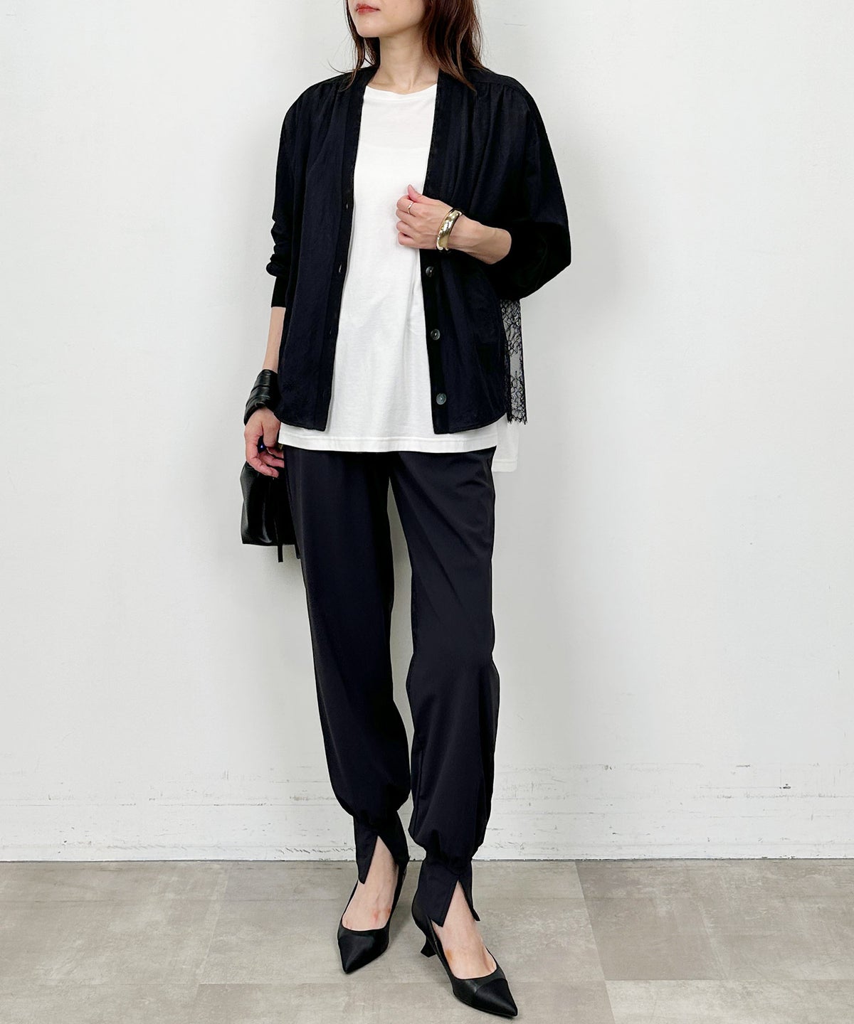model：H164　着用サイズ：M　ブラック