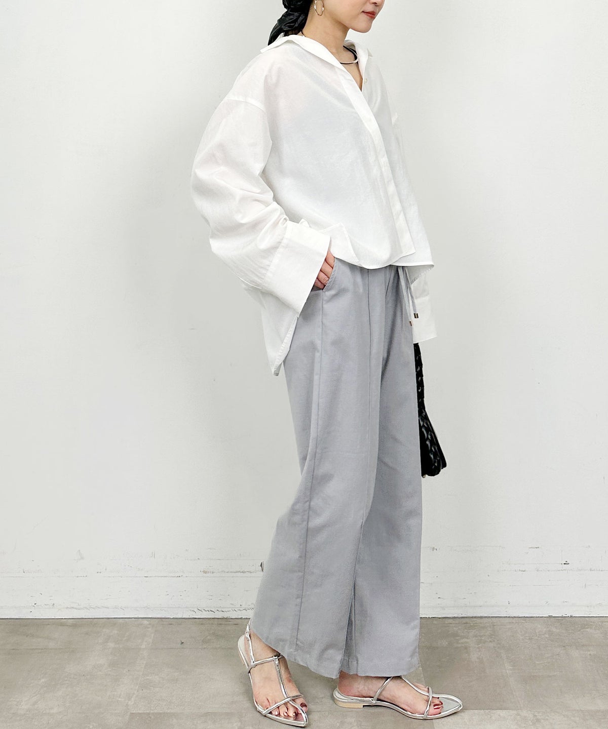 model：H164　着用サイズ：M　グレー