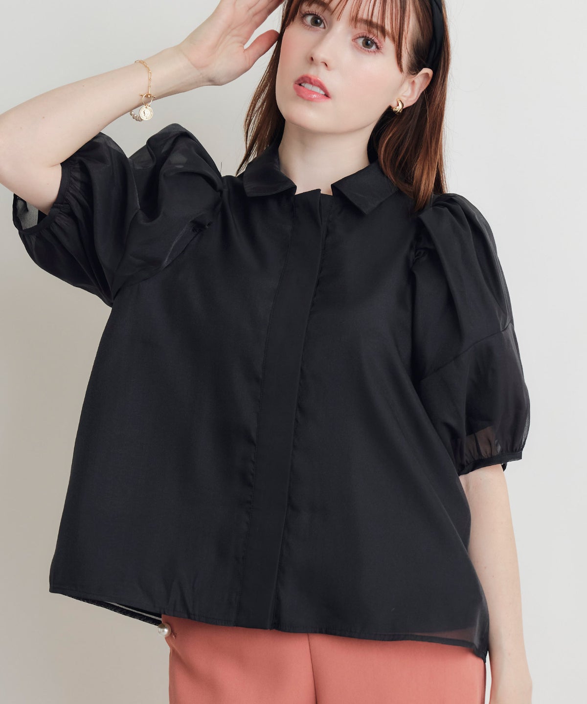 model：H160　着用サイズ：M　ブラック