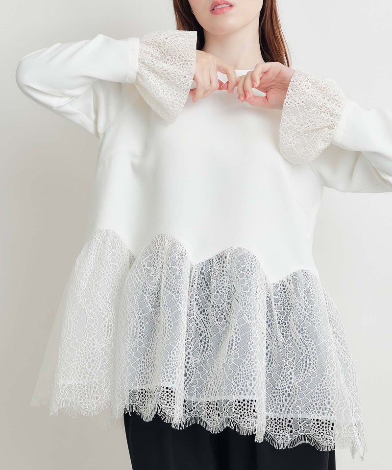 model：H160　着用サイズ：M　オフホワイト