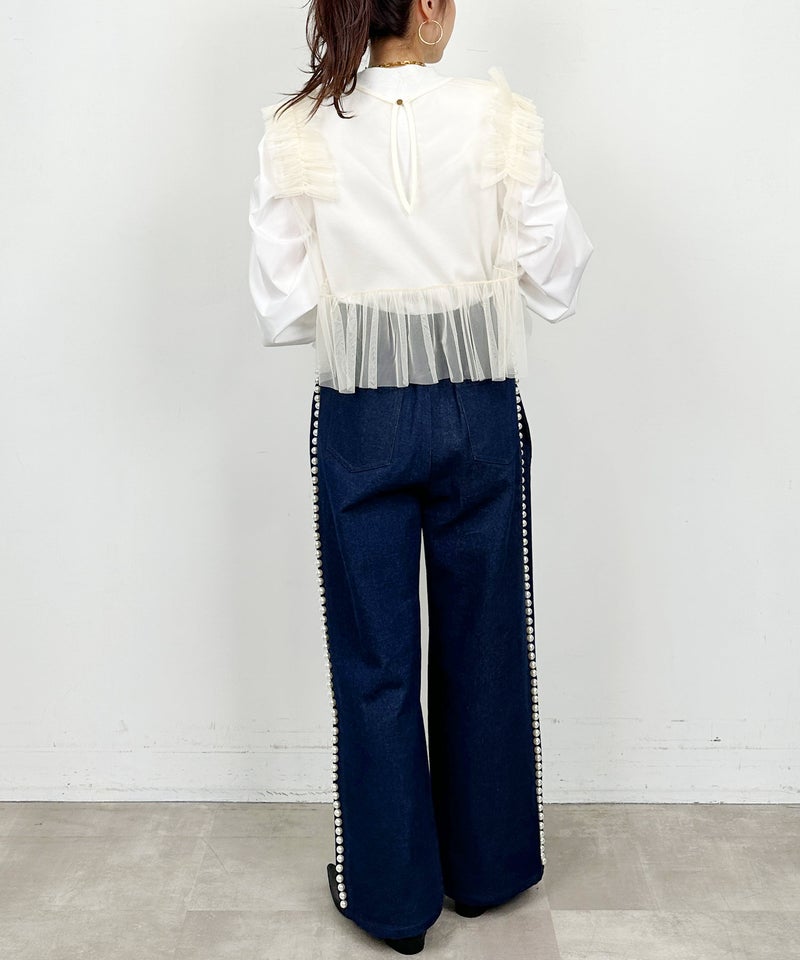 model：H164　着用サイズ：M　アイボリー