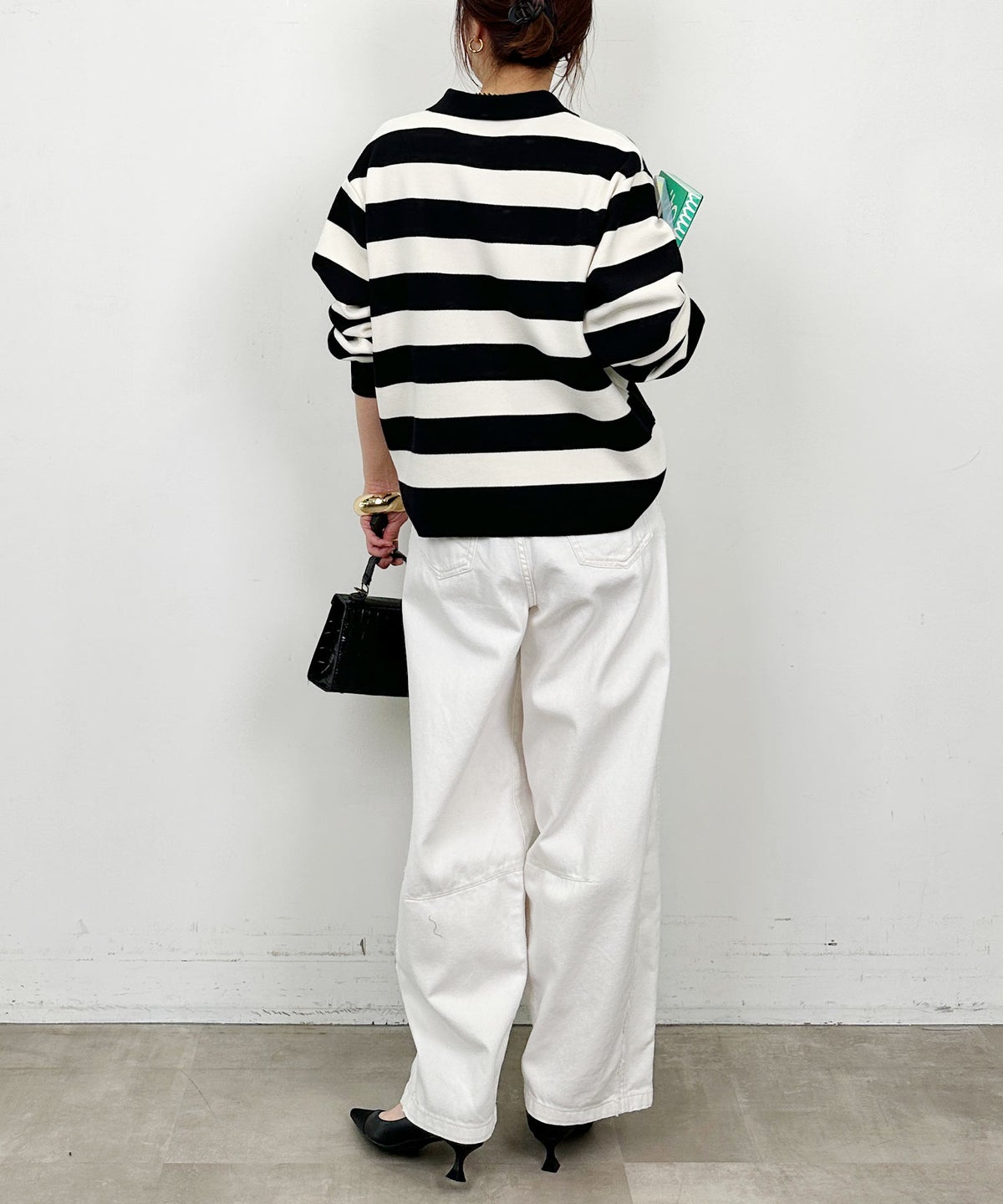 model：H164　着用サイズ：M　アイボリー