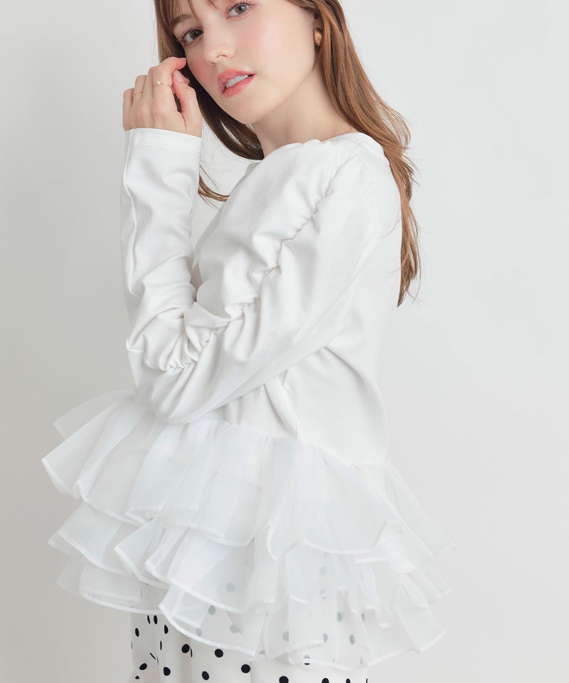 model：H160　着用サイズ：M　オフホワイト