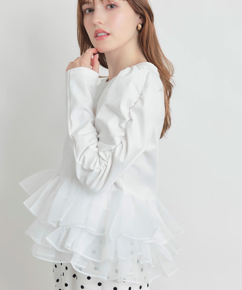 model：H160　着用サイズ：M　オフホワイト