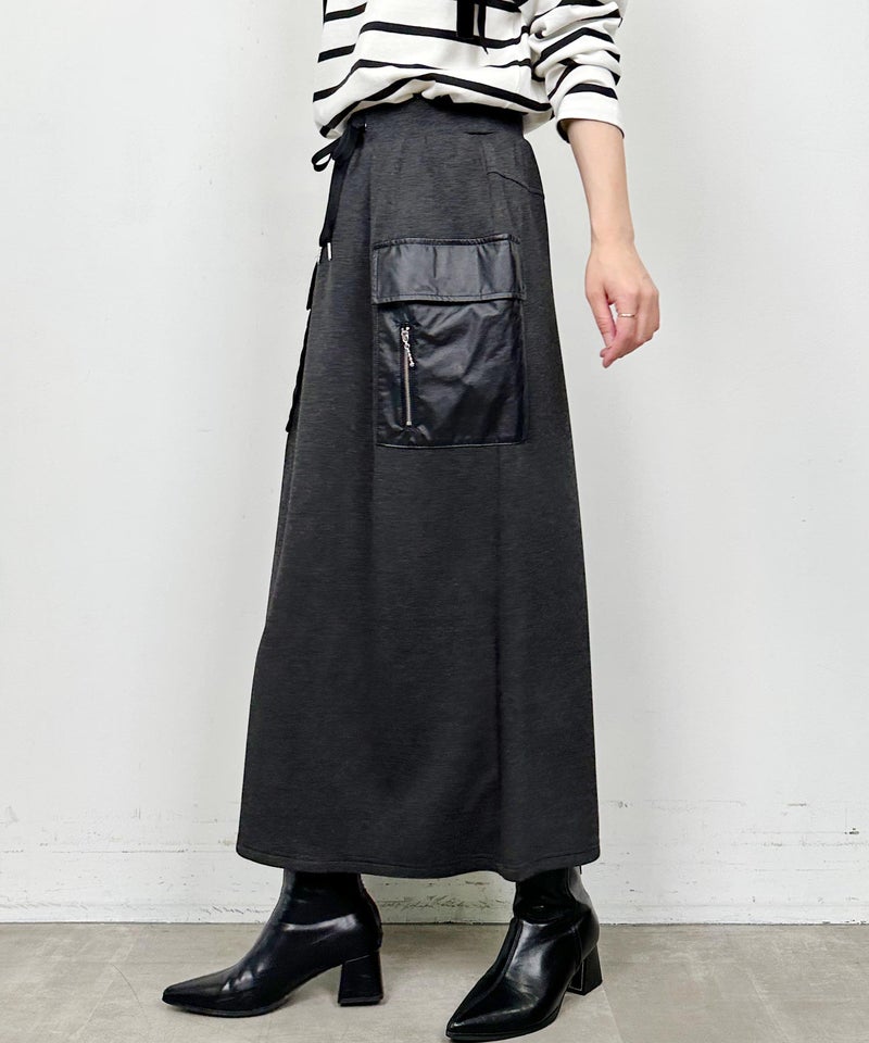 model：H164　着用サイズ：M　チャコールグレー