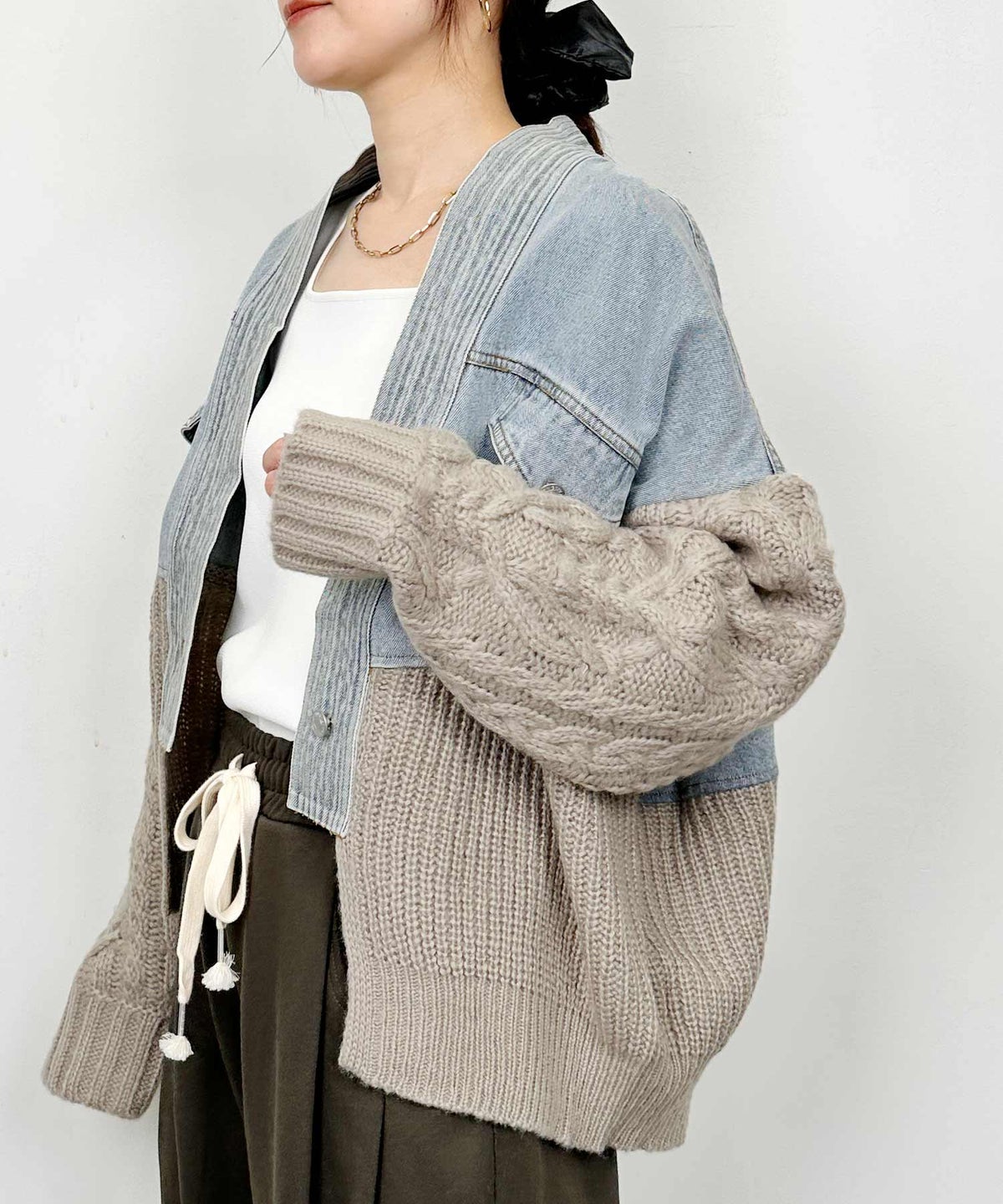 model：H164　着用サイズ：M　ブルー