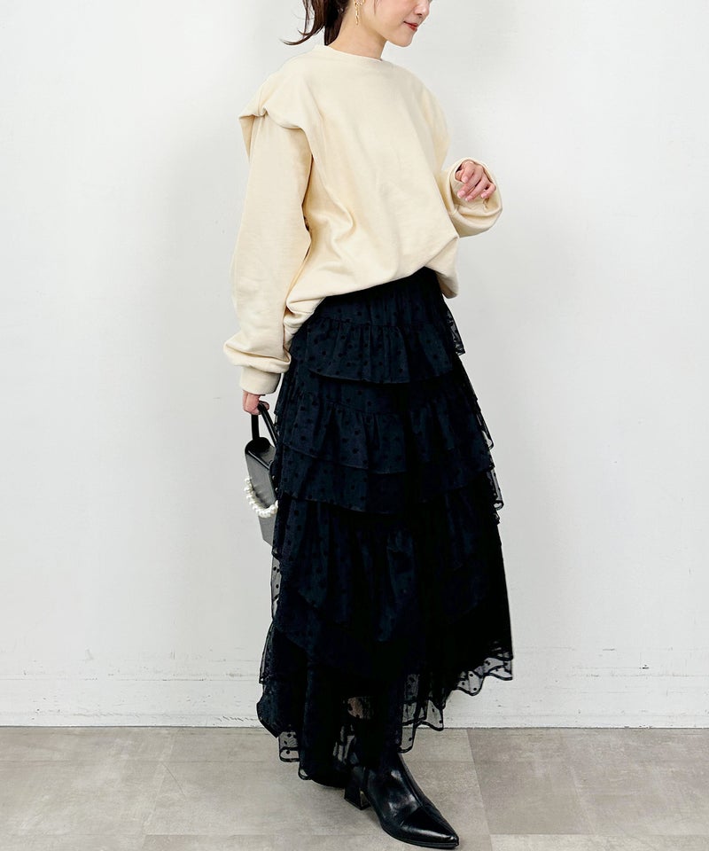 model：H164　着用サイズ：M　アイボリー
