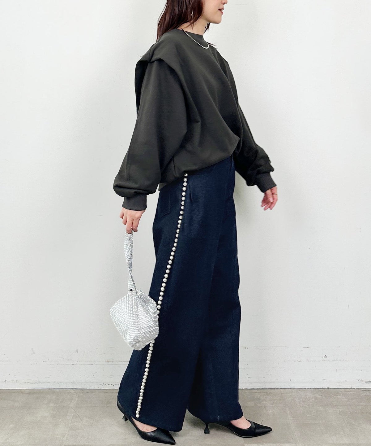 model：H164　着用サイズ：M　ブラック