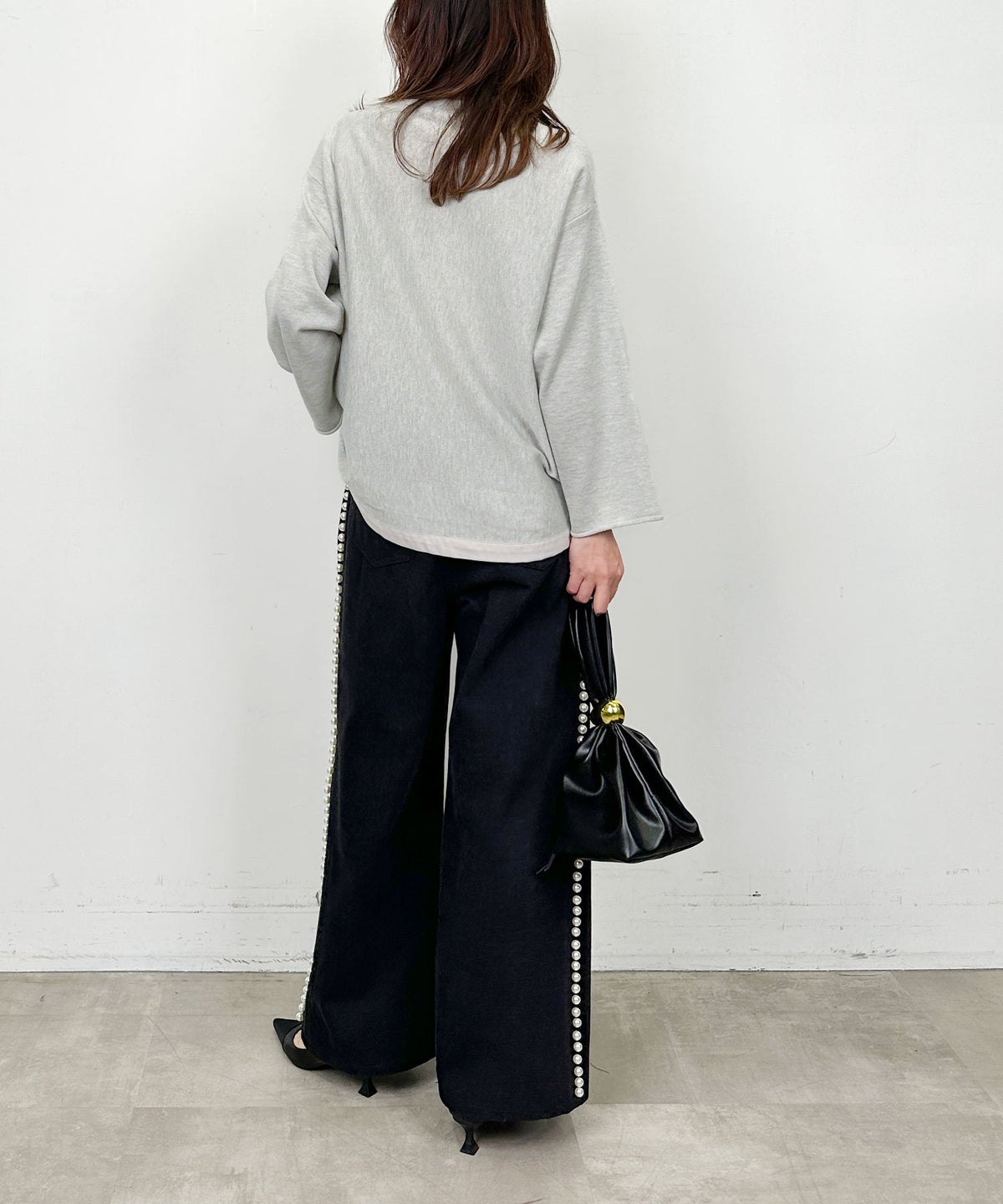 model：H164　着用サイズ：M　グレー