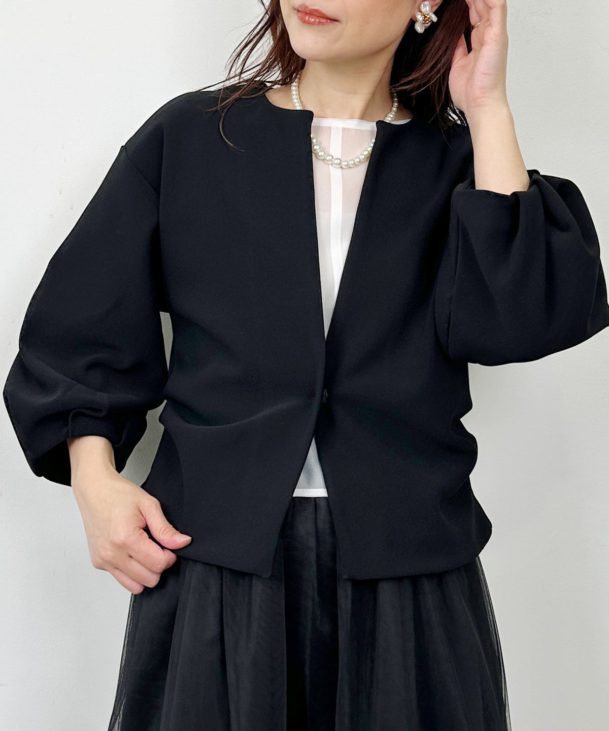 model：H164　着用サイズ：M　ブラック