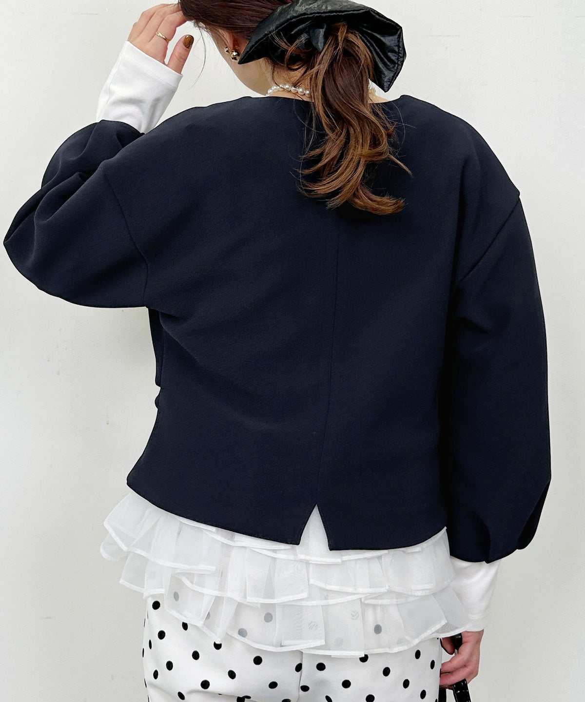 model：H164　着用サイズ：M　ネイビー