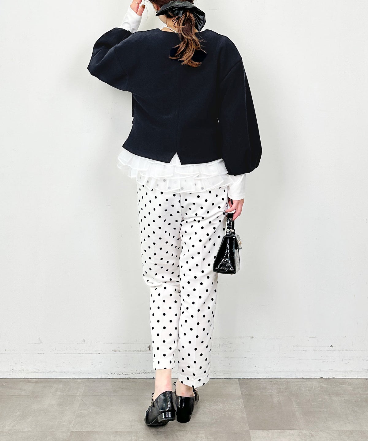 model：H164　着用サイズ：M　ネイビー