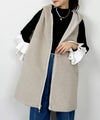 model：H164　着用サイズ：M　アイボリー　フェイクファー側