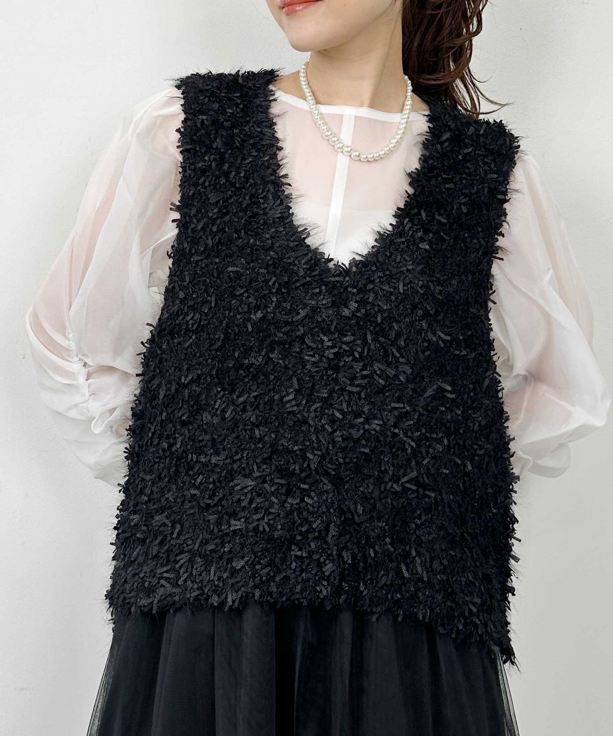 model：H164　着用サイズ：M　ブラック