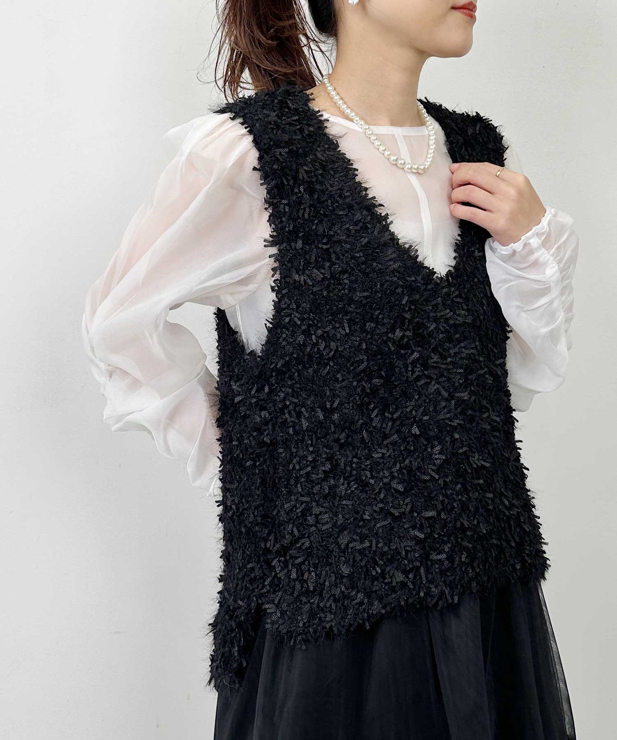 model：H164　着用サイズ：M　ブラック