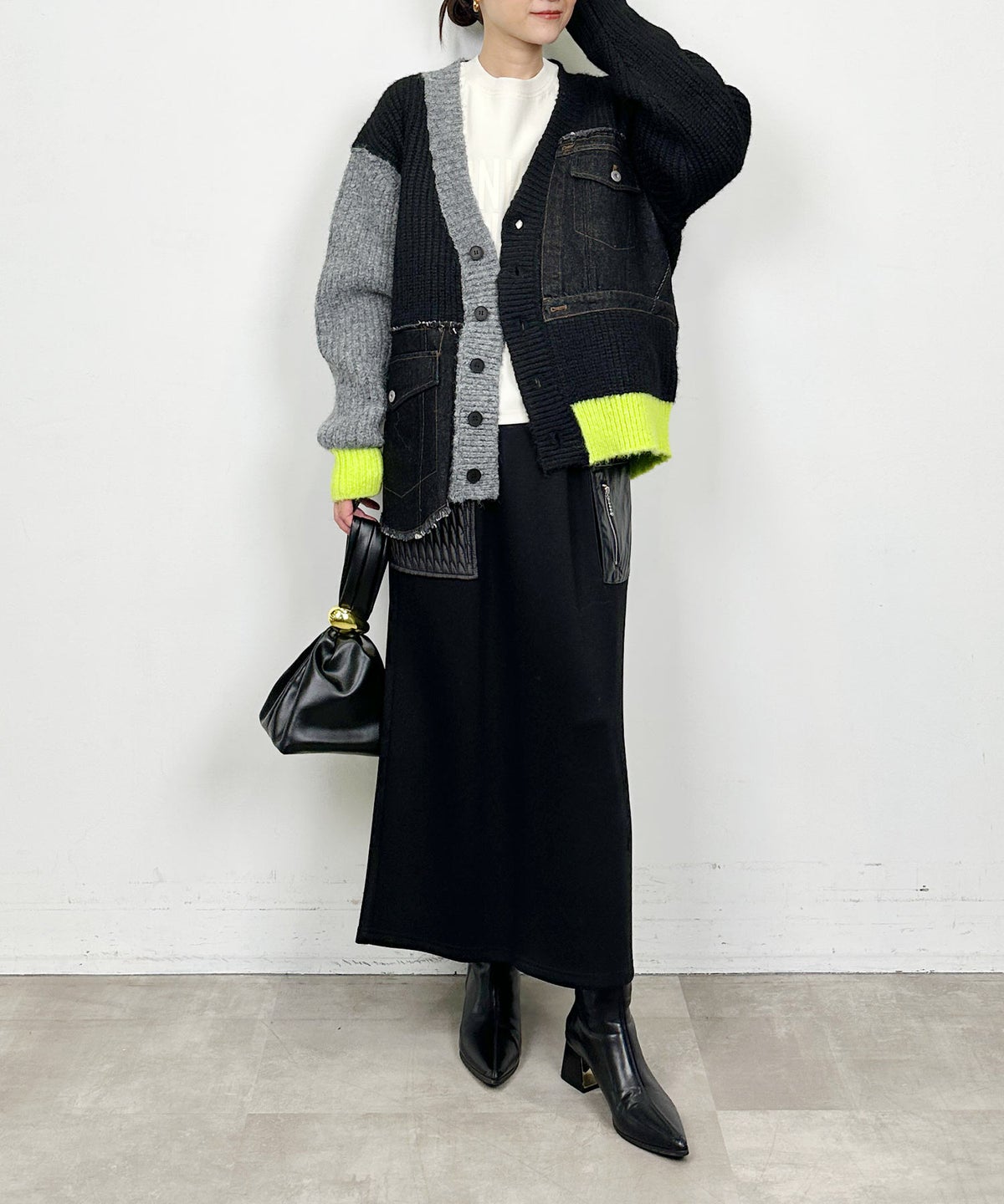 model：H164　着用サイズ：M　ブラック