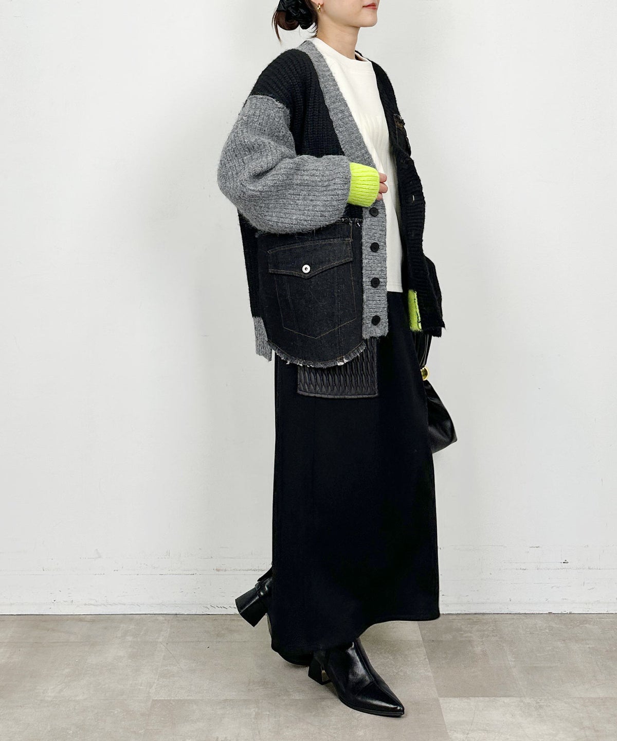 model：H164　着用サイズ：M　ブラック