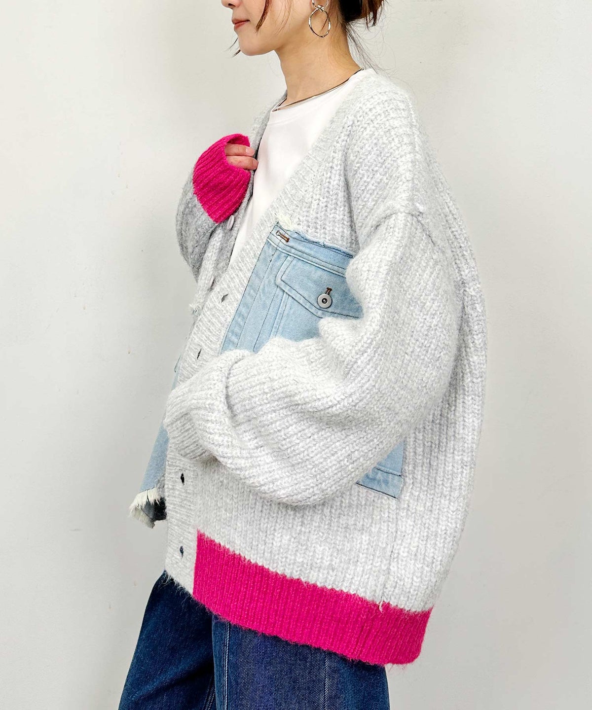model：H164　着用サイズ：M　グレー