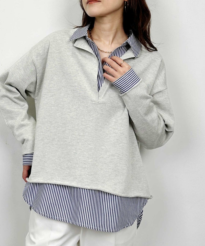model：H164　着用サイズ：M　ライトグレー